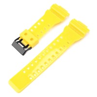 Ремінець для Casio G-Shock GA-100/110/120 Yellow-Glossy BK Полімерний Жовтий Глянцевий 21.1 см