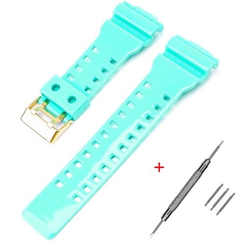 Купити Ремінець для годинника Casio G-Shock GA-100/110/120 Light Green-Glossy GD салатовий полімерний