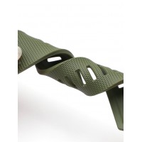 Ремінець для Casio Pro Trek PRW-6900Y Army Green SI, полімерний браслет 20.5 см