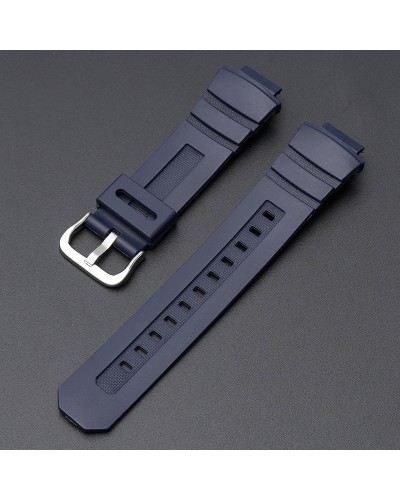 Купити Ремінець для Casio G-Shock AW-282B/590/591/5230, AWG-M100/M101, G-7700/7710 Dark Blue Silver