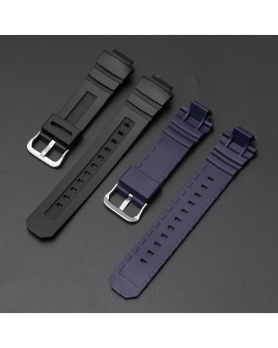 Купити Ремінець для Casio G-Shock AW-282B/590/591/5230, AWG-M100/M101, G-7700/7710 Dark Blue Silver