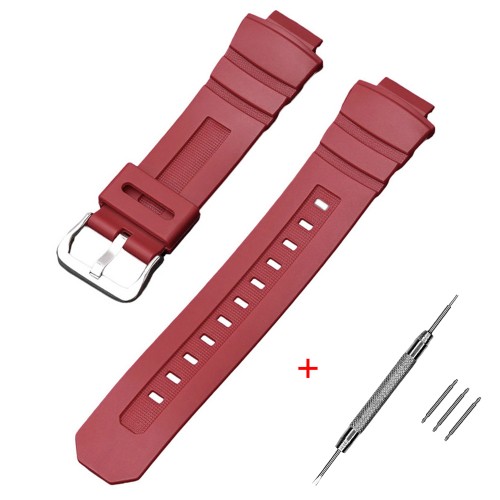 Купити Ремінець для Casio G-Shock G-7700 Red SI (1051-1206) червоний полімерний, сумісний з AW-590/591
