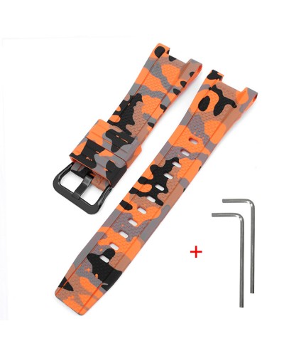 Купить Ремінець для Casio G-Shock GST-W300 Camo Orange BK