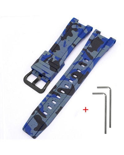 Купить Ремінець для Casio G-Shock GST-W300 Camo Blue BK
