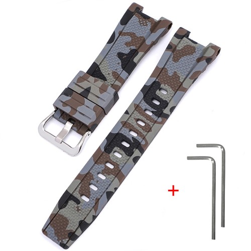 Купити Ремінець Casio accessories для G-Shock GST-W300, полімерний, коричневий камуфляж (1051-0942)