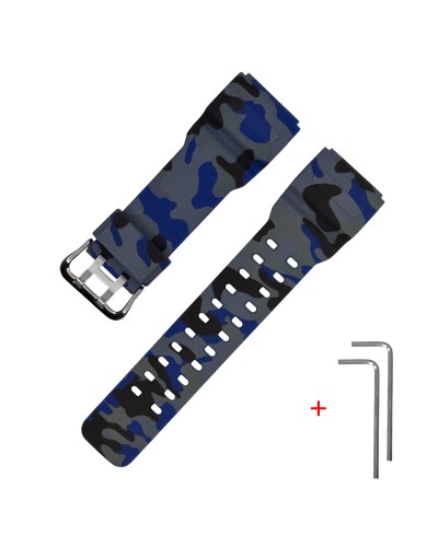 Купити Ремінець + монтажні інструменти для Casio G-Shock GG-1000/GWG-100/GSG-100 Camo Blue Silver