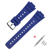 Ремінець для Casio G-Shock DW-5600 Blue SI синій полімерний 20 см (1051-1222)