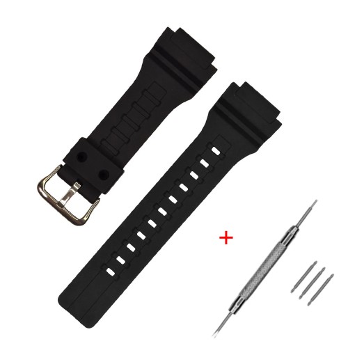 Купити Ремінець для Casio AE-1400 Black SI чорний полімерний, сумісний з MCW-200H