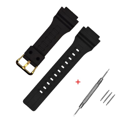 Купити Ремінець для Casio AE-1400 Black GD полімерний чорний, сумісний з MCW-200H (1051-1215)