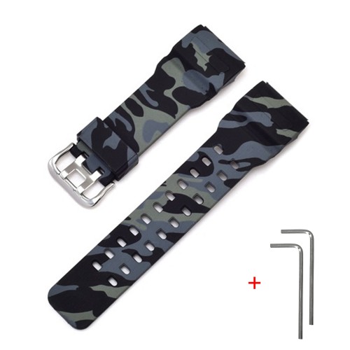 Купити Ремінець для Casio G-Shock GG-1000/GWG-100/GSG-100 Camo Black SI (1051-0895) поліуретановий
