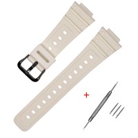 Ремінець Casio accessories для Casio G-Shock DW-5600 B White BK білий полімерний 20 см