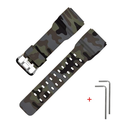 Купити Ремінець Casio G-Shock для GG-1000, GWG-100, GSG-100 поліуретановий, колір Сірий камуфляж (SKU: 1051-0899)