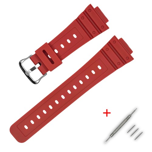 Купити Ремінець для годинника Casio G-Shock DW-5600 Red SI полімерний червоний (1051-0996)