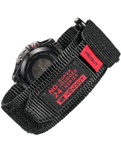 Купити Ремінець для годинника Hemsut HS121 Super Strong Nylon Garmin Black 20 mm