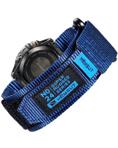 Купить Ремінець для годинника Hemsut HS121 Super Strong Nylon Garmin Blue 22 mm