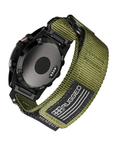 Купить Ремінець для годинника Hemsut HGA125 Super Rugged Garmin Green 26 mm