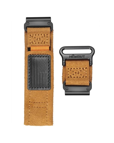 Купить Ремінець для годинника Hemsut HGA143 Suede Leather Garmin Whisky 22 mm