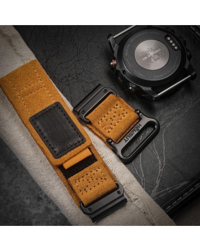 Купить Ремінець для годинника Hemsut HGA143 Suede Leather Garmin Whisky 22 mm
