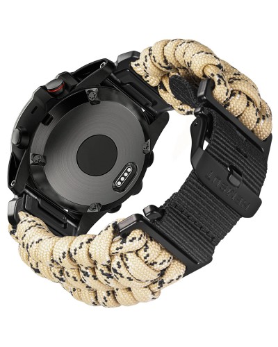 Купить Ремінець для годинника Hemsut HGA145 Rugged Paracord Garmin Khaki 22 mm