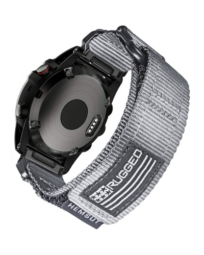 Купить Ремінець для годинника Hemsut HGA125 Super Rugged Garmin Grey 20 mm