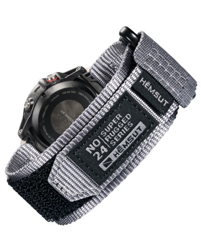 Купить Ремінець для годинника Hemsut HS121 Super Strong Nylon Garmin Grey 20 mm