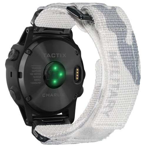 Купити Ремінець Hemsut HGA131 Military Nylon Velcro 20 mm Garmin White Camo (1051-1290)