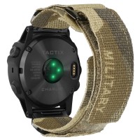 Ремінець для годинника Hemsut HGA131 Military nylon strap with Velcro Garmin Camo  Brown  22 mm