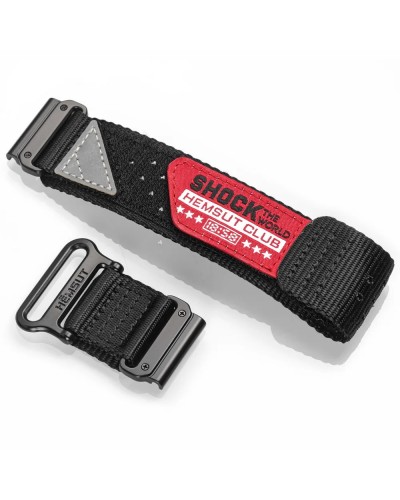 Купить Ремінець для годинника Hemsut HGA142 Shock the world Garmin Black 22 mm