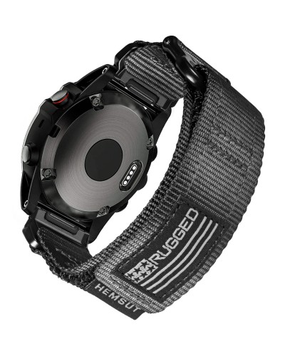 Купити Ремінець для годинника Hemsut HGA125 Super Rugged Garmin Black 22 mm
