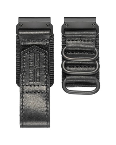 Купить Ремінець для годинника Hemsut HGA137 Mens leather Garmin Black 22 mm