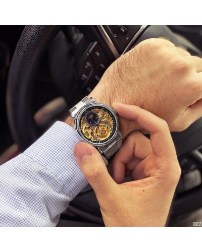 Купить Forsining 8177 Silver-Gold