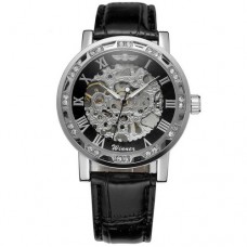 Winner 8008 Diamonds Automatic Black-Silver
