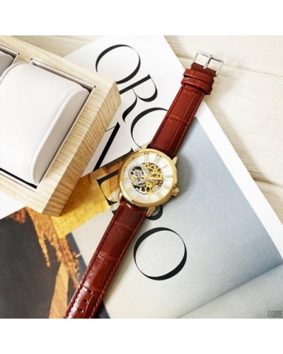Купити Forsining 8099 Brown-Gold-White