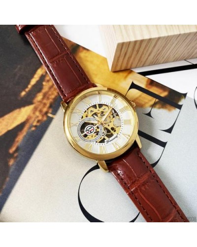 Купити Forsining 8099 Brown-Gold-White
