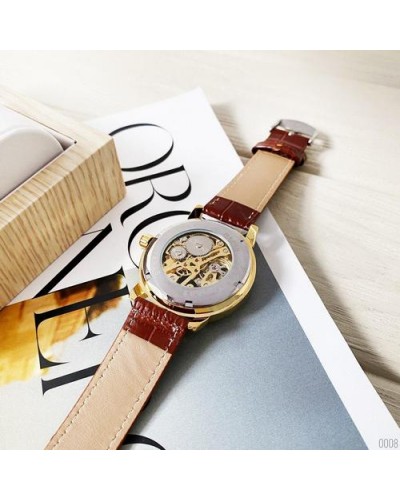 Купити Forsining 8099 Brown-Gold-White