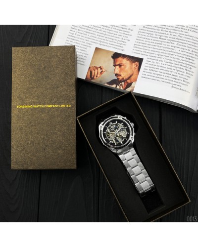 Купити Forsining 8130 Silver-Black