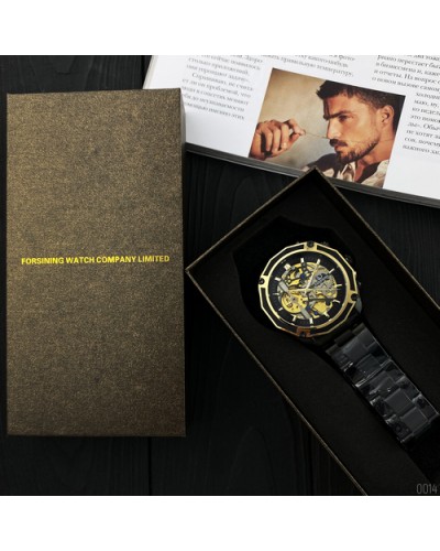 Купити Forsining 8130 Black-Gold-Black