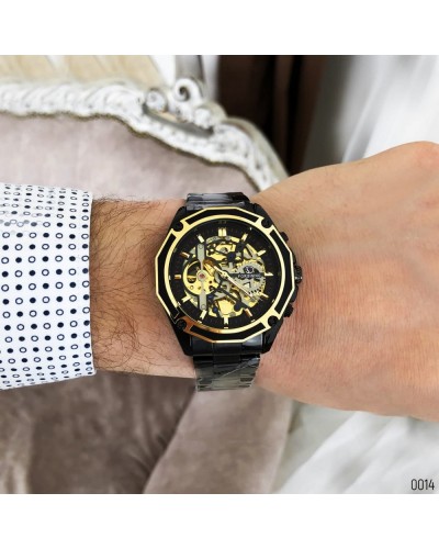 Купити Forsining 8130 Black-Gold-Black