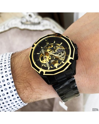 Купити Forsining 8130 Black-Gold-Black