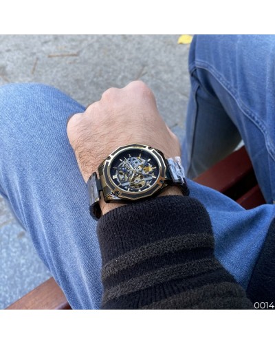 Купити Forsining 8130 Black-Gold-Black