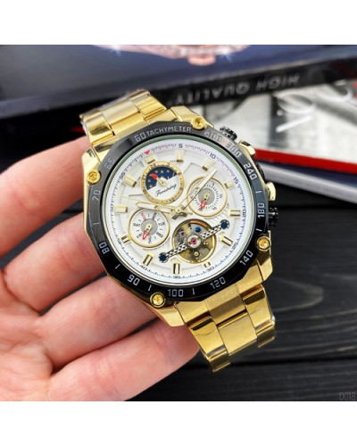 Купити Forsining 6913 Gold-Black-White