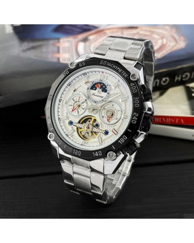 Купити Forsining 6913 Silver-White-Black
