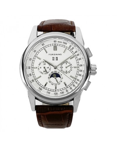 Купити Forsining 319 Brown-Silver-White