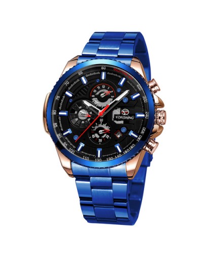 Купить Forsining 6909 Blue-Cuprum-Black