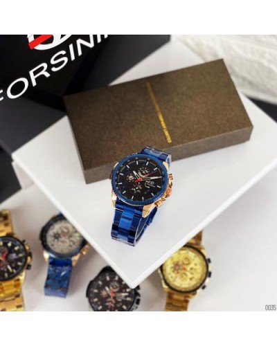 Купить Forsining 6909 Blue-Cuprum-Black