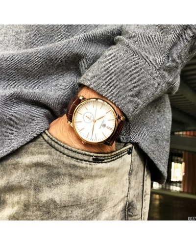 Купить Forsining 8214 Gold-White-Brown