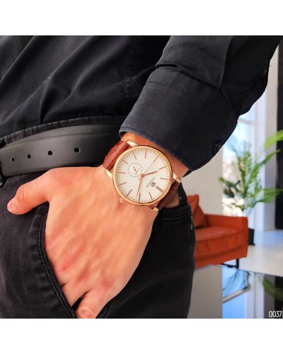 Купить Forsining 8214 Gold-White-Brown