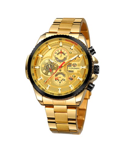 Купити Forsining 6909 Gold-Black-Gold