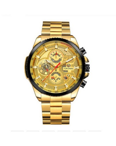 Купити Forsining 6909 Gold-Black-Gold