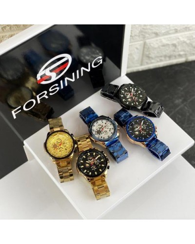 Купити Forsining 6909 Gold-Black-Gold